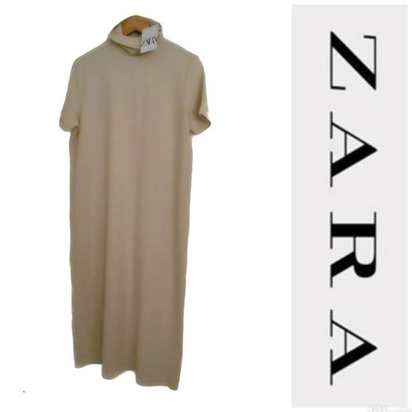 Zara Dresses & Skirts - ZARA turtleneck midi dress size Large NWT